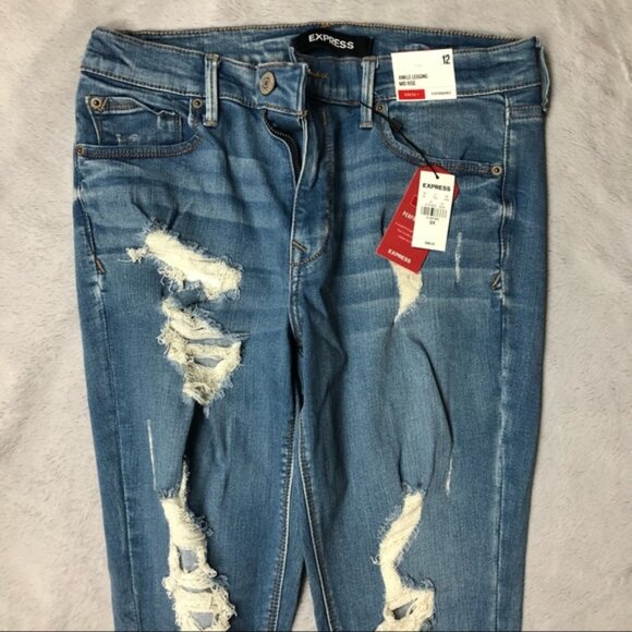 NWT Express Ankle Distressed Legging Mid rise - Picture 7 of 10